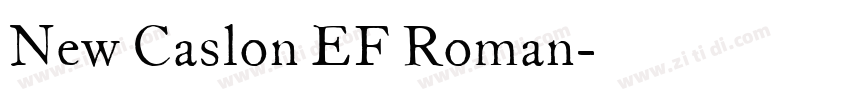 New Caslon EF Roman字体转换